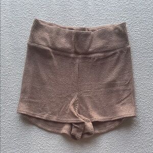 Abercrombie & Fitch High Waist Ribbed Brown Shorts